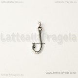 Charm Amo in metallo argento antico 20x5mm