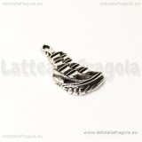 Charm veliero in metallo argento antico 22x13mm