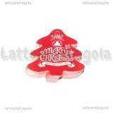 5 Tag natalizi in cartoncino colorato fantasia Albero di Natale Rosso 5.5x5cm