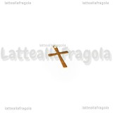 Charm Croce in Acciaio Inox dorato 14.5x9mm