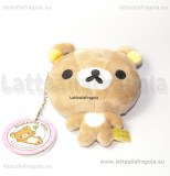 Portamonete Rilakkuma in pelouche con cerniera 12x11mm