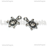 Charm Tartaruga in Acciaio Inox 15.5x8.5x3mm