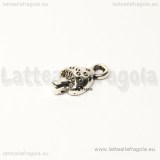 Charm Funghetto in metallo argento antico 13x7mm