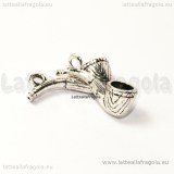 Charm Pipa 3D in metallo argento antico 20x7mm