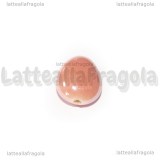 Goccia in Ceramica Rosa effetto perlato foro passante 16x12mm