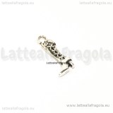 Charm Stivale in metallo argento antico 19x8mm