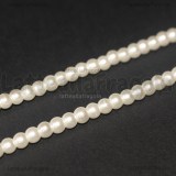 Perle in Vetro Cerato Bianco 4mm filo 80cm