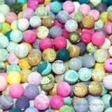 10 Perle in Agata effetto glassato colori misti 10mm
