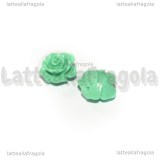 Rosa in Corallo Sintetico Tiffany con foro passante 10mm