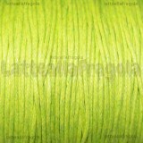 1 Metro di Cotone cerato Verde Mela 1mm