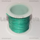 10 Metri (una spoletta) di Filo in Poliestere Cerato Verde Smeraldo 1mm