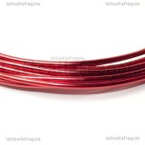 3 Metri Filo in Alluminio Rosso 2mm