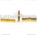 10 Capocorda per organza in metallo Gold Plated  25x7.5mm