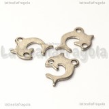 Charm Delfino in Acciaio Inox 15x10mm