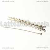 50 Chiodi o spilli in Acciaio Inox con pallina 40x0.7mm