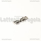 Charm occhiali in metallo argento antico 14x5mm