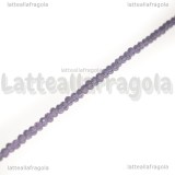 Rondelle mezzocristallo sfaccettato Ametista 3x2mm filo 42cm