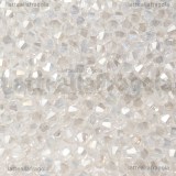 25 Biconi in vetro Cristal AB 4x4mm