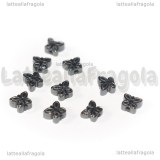 10 Farfalle in Ematite non magnetica 4x4x2mm