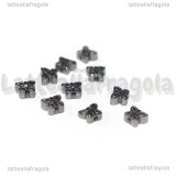 10 Farfalle in Ematite non magnetica 4x4x2mm