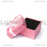 Astuccio in cartone rigido rosa fantasia pois 51x50x31mm