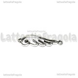 Connettore Ala in metallo argento antico 32x10mm