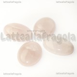 Cabochon in Quarzo Rosa 25x18mm