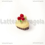 Cupcake 3D cuore vaniglia in acrilico 15x13x15mm