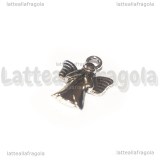 Ciondolo Angelo in metallo argento antico 19x14mm