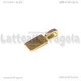 Portapendente da incollare in metallo gold plated 21x7mm