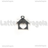 Charm Sweet Home in metallo argento antico 17x12mm