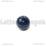 Perla in Giada Malese blu 12mm