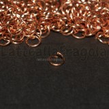 50 Anellini apribili in Acciaio Oro Rosa 4.5x0.6mm