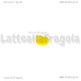 Charm Smile in metallo smaltato giallo 12.5x9.5mm