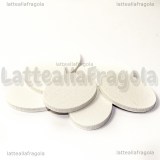 Cabochon in legno bianco 25x15mm