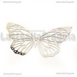 Ciondolo Farfalla filigranata in acciaio inox 304 51x33mm