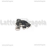 Charm Elefante double-face in metallo argento antico 13x13mm