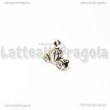 Charm Carrozza di Cenerentola 3D in metallo argento antico 13mm