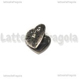 Ciondolo Cuore Apribile Filigranato in Acciaio Inox 22x19mm