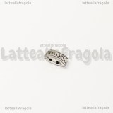 Spaziatore 2 fili decorato in metallo argento antico 10x5mm