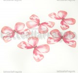 Ali di Farfalla in organza toni rosa acceso 30x22mm