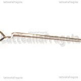 Spillone Capelli Cuore in metallo Silver Plated 19x21.5mm