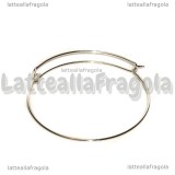 Bracciale rigido apribile in metallo argentato 20cm