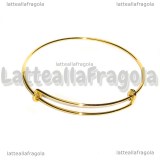 Bracciale rigido in rame dorato 23cm