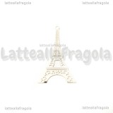 Ciondolo Torre Eiffel filigranata in acciaio inox 304 38x19mm