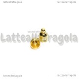 Terminale a coppa in rame gold plated 9x6mm