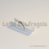 Mollettina in legno bianco 3.5x0.7cm