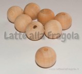 5 Perle in Legno da rivestire 17-18mm