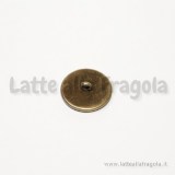 Base ciondolo piatto in metallo color bronzo 14mm